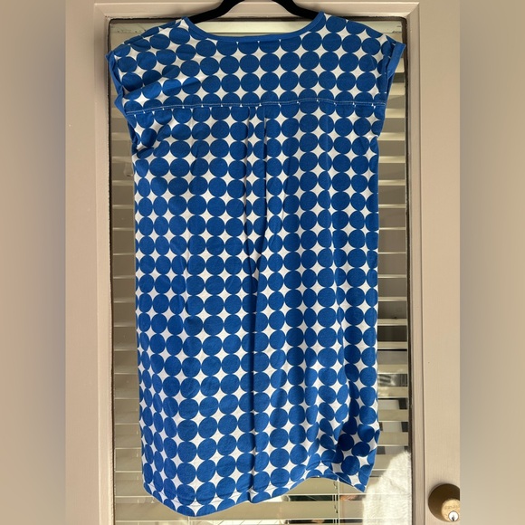 Hanna Andersson White w/Bright Blue Dot Sleeveless Dress in Size 12/14 - Picture 3 of 3